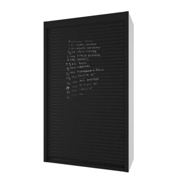 Kit Persiana 90 x 150 cm PVC Preto Ardósia Z-Smartlift