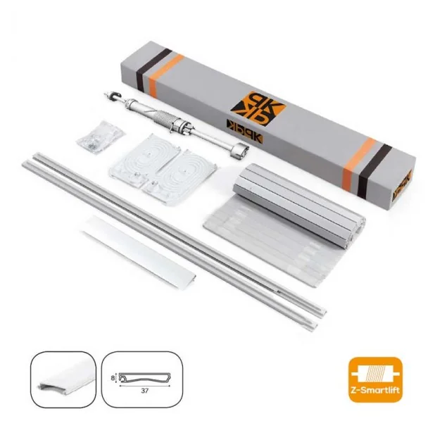 Kit Persiana 60 x 150 cm PVC Aço Escovado Z-Smartlift