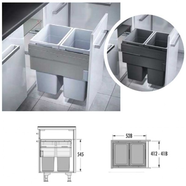 Lata de lixo grande capacidade Euro CARGO ST