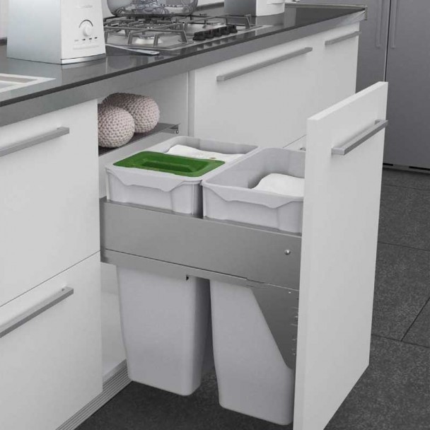 Caixote do lixo grande capacidade QUADRIFOGLIO