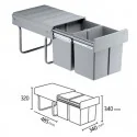 Caixote do lixo manual DOUBLE MASTER