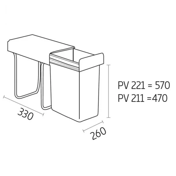 Cesto de Lixo Manual BIO-SINGLE 30 DT