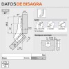 Dobradiça +45º Blum de Ângulo Semi-sobreposta en Interior para Cozinha