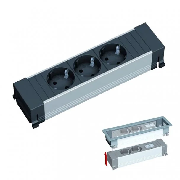 Quadro 3 Tomadas Cozinha Power Frame