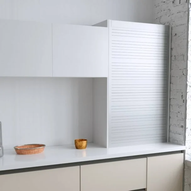 Kit Persiana 60 x 130 cm PVC Inox para Móveis de Cozinha