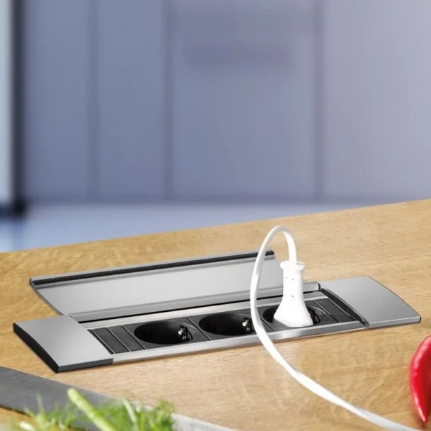 Caixa com Tampa 3 Tomadas Cozinha POWER FRAME COVER