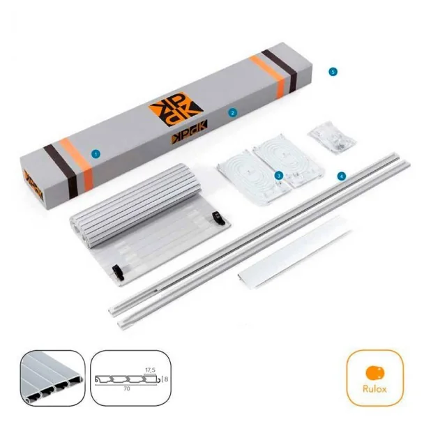 Kit Persiana 60 x 130 cm PVC Inox para Móveis de Cozinha