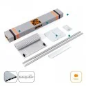 Kit Persiana 60 x 130 cm PVC Inox para Móveis de Cozinha