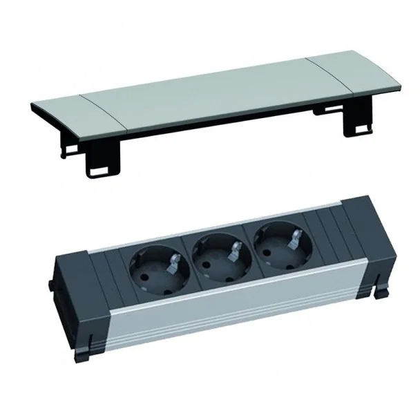 Caixa com Tampa 3 Tomadas Cozinha POWER FRAME COVER