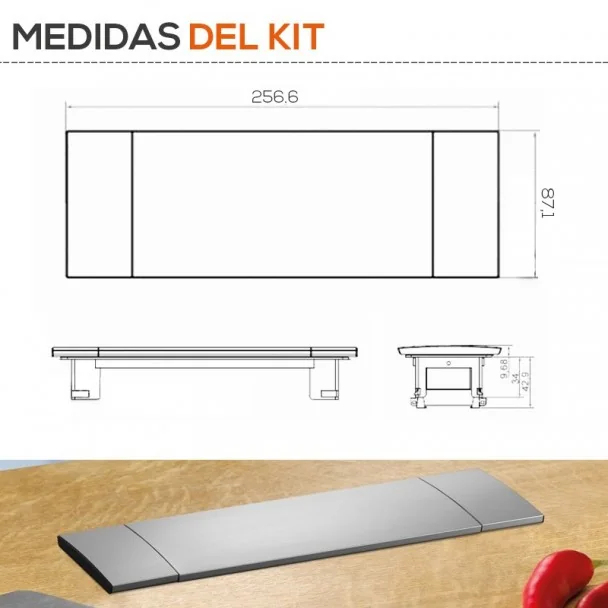 Caixa com Tampa 3 Tomadas Cozinha POWER FRAME COVER