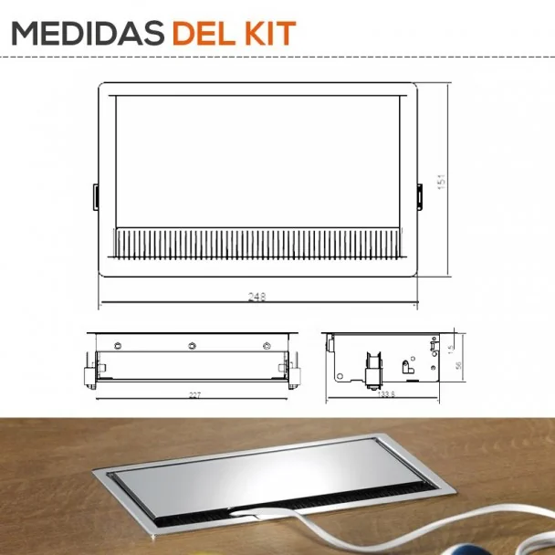 Quadro 3 Tomadas Escondidos Cozinha Coni